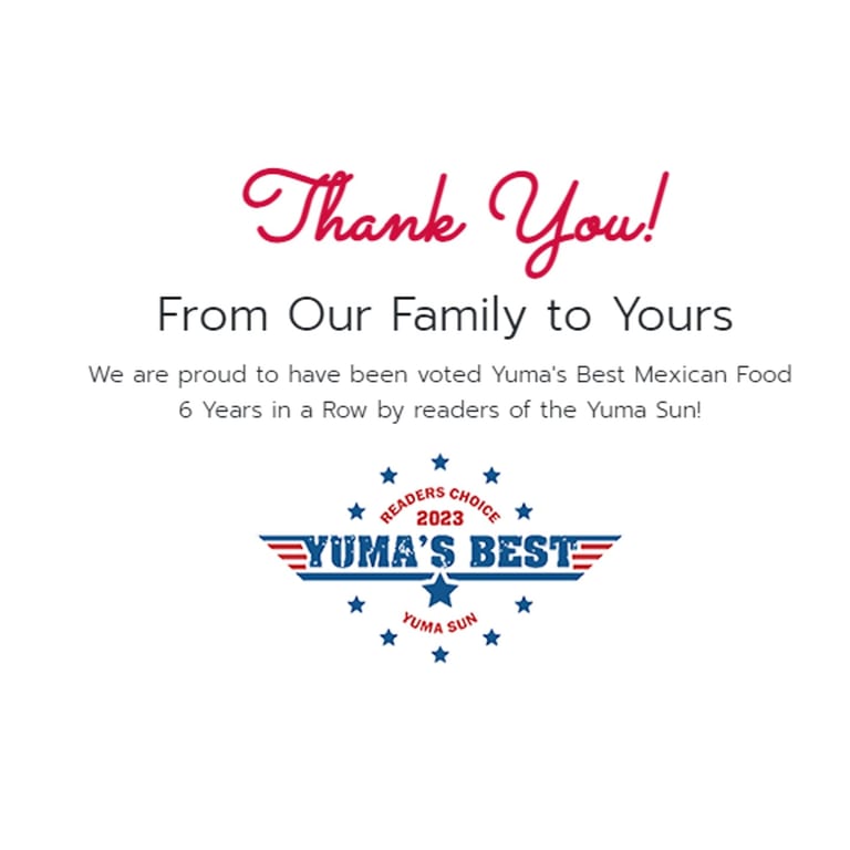 Voted Yuma’s Best, Seven Years Running