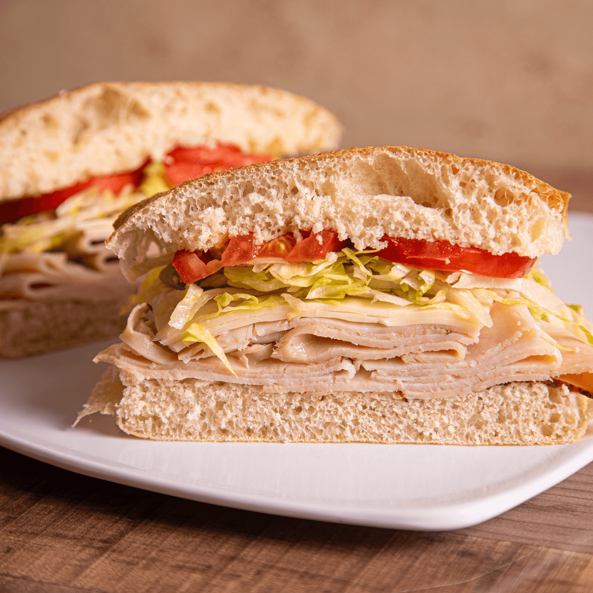 Turkey & cheese Sandwich.
