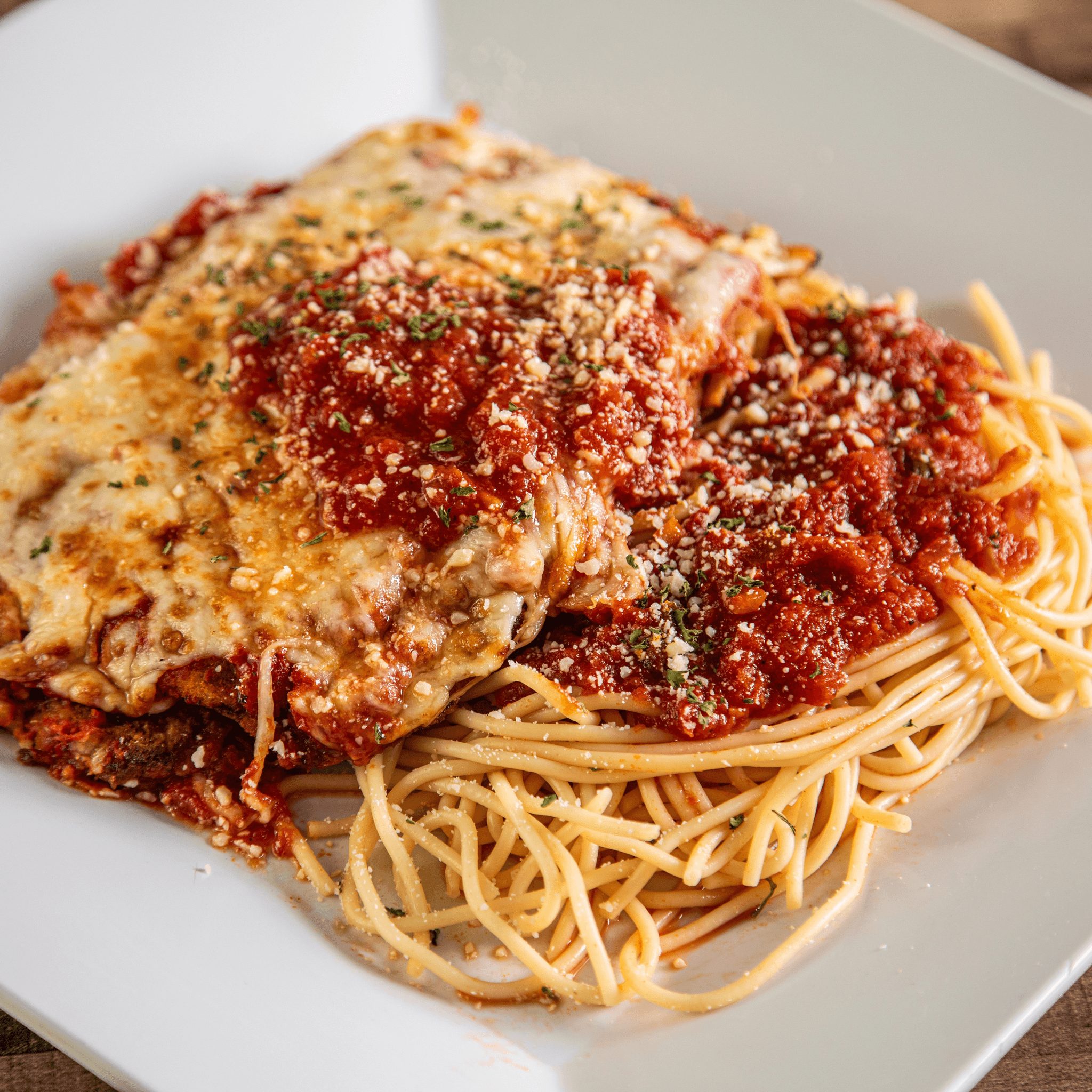 Eggplant Parmigiana.