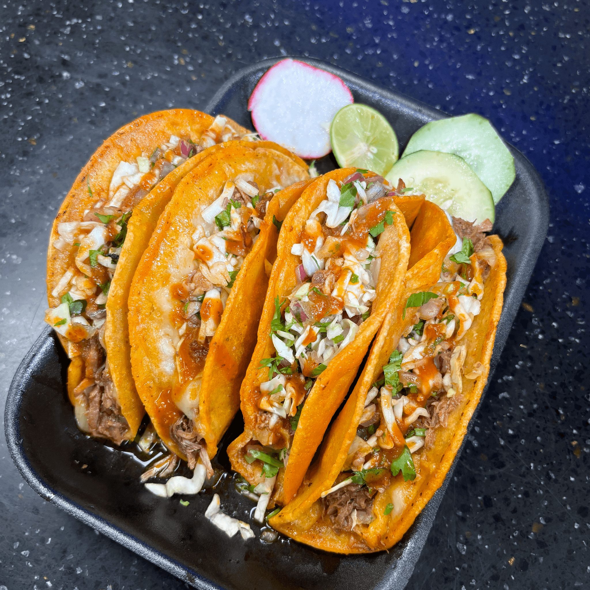 Taco Birria “No Cheese” / Birria Taco "Sin Queso".