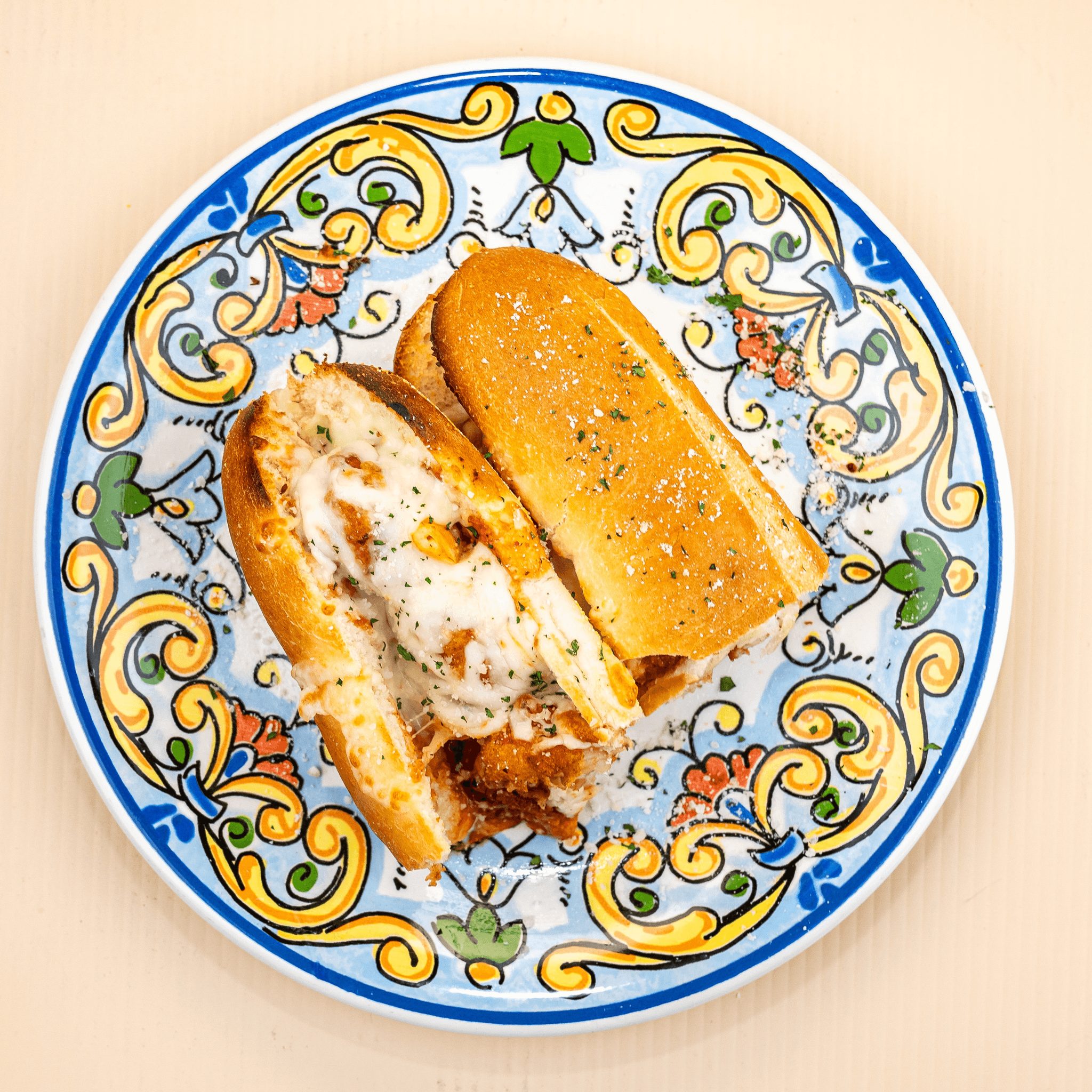 Sausage Parmigiana Hero.