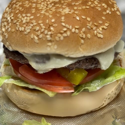 Cheese burger sandwich.