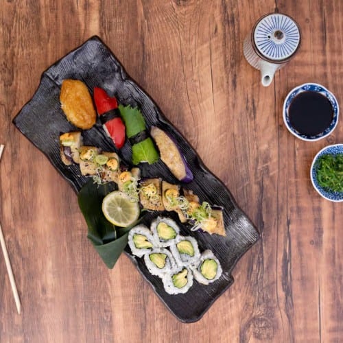Vegetarian Nigiri & Maki Set.