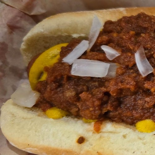 Pudgee's Coney Style Dog.