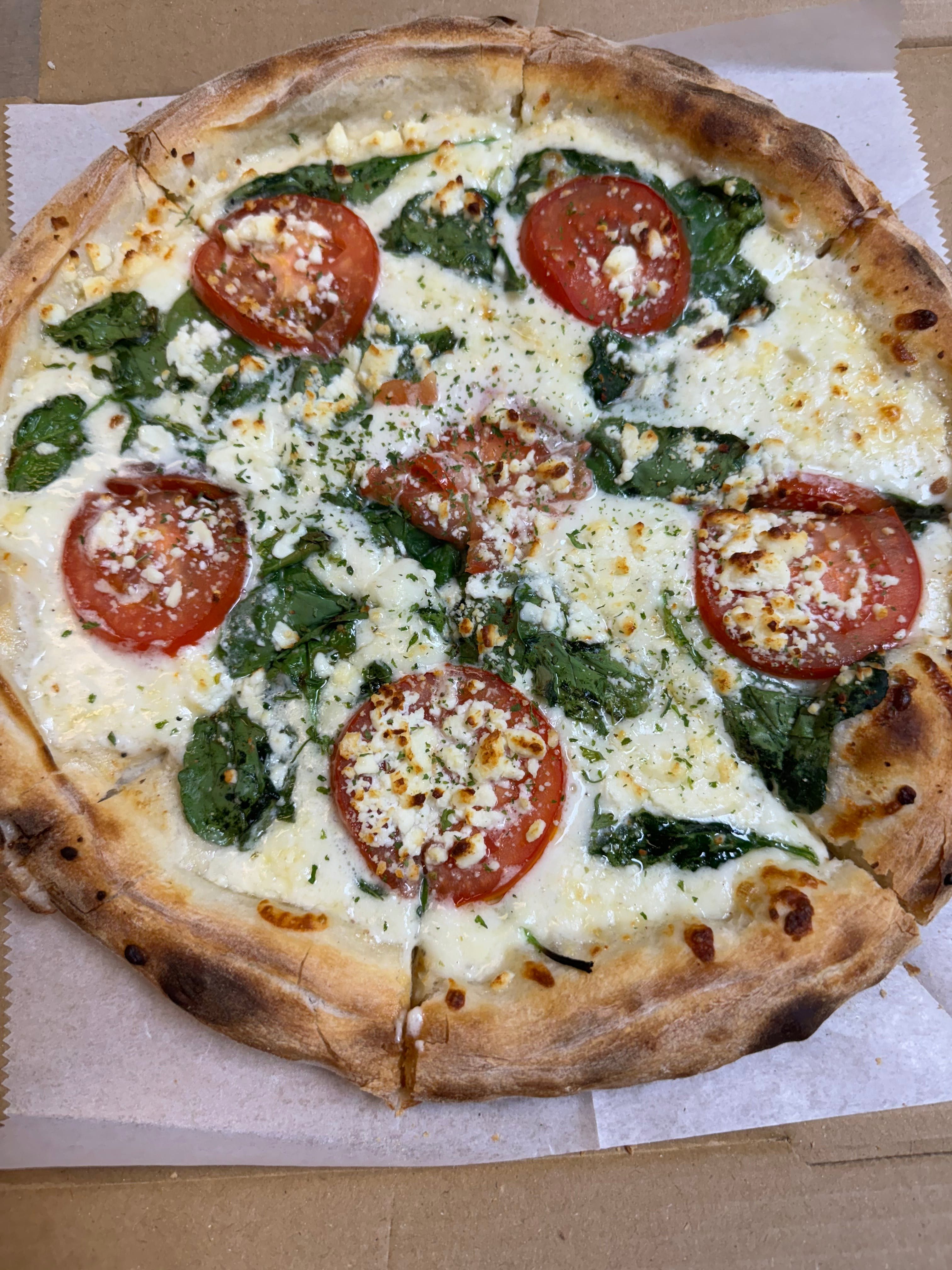 Spinach Pizza.