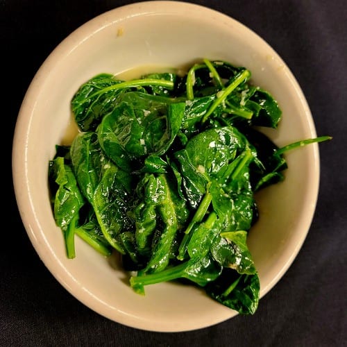 Sauteed Spinach.