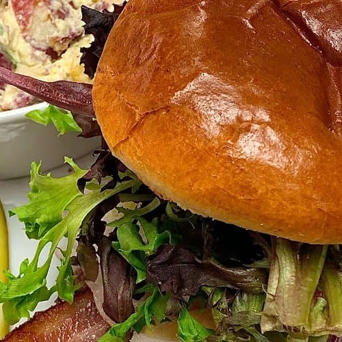 Black Angus Cheeseburger.