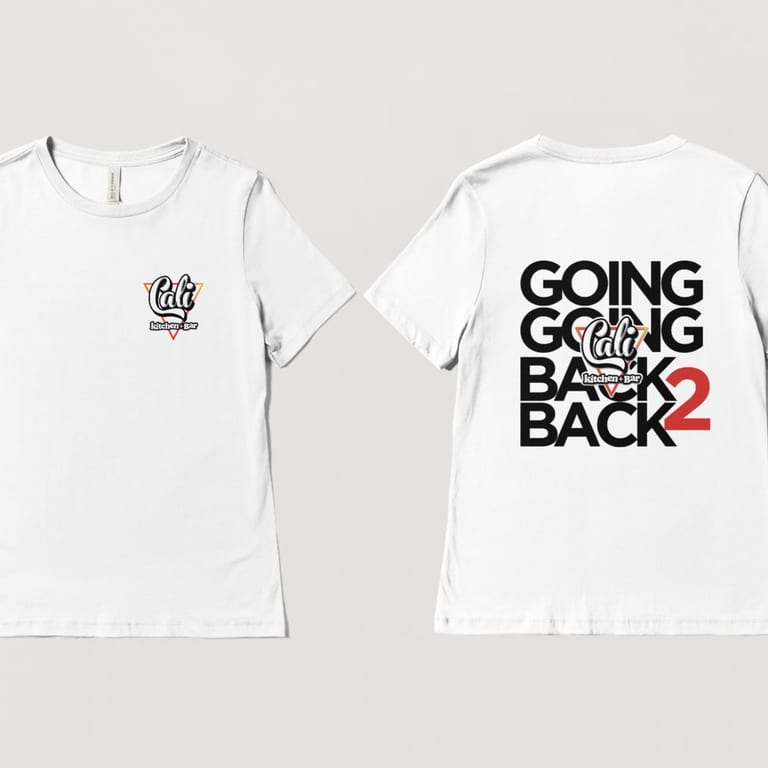 Cali White Tee – Going Back 2 Cali | $40.00
