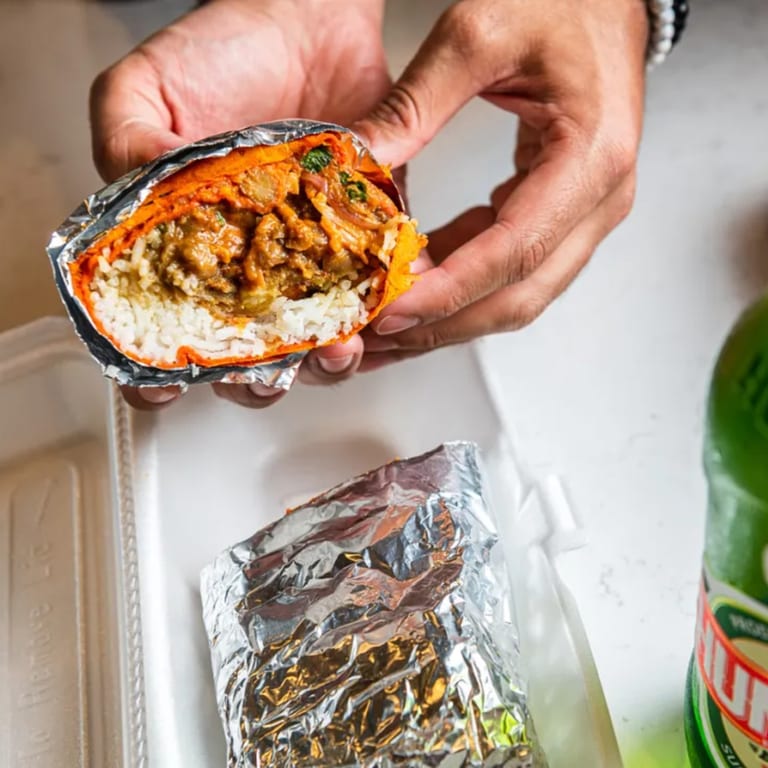 The Crunchy Samosa Burrito from a Surprise Stop