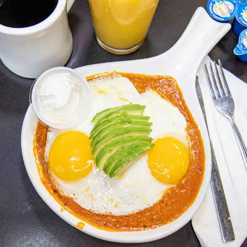 Stacked Enchilada Breakfast.