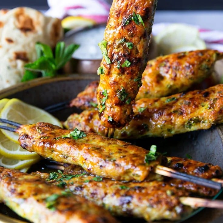 Chicken Malai Kebab.