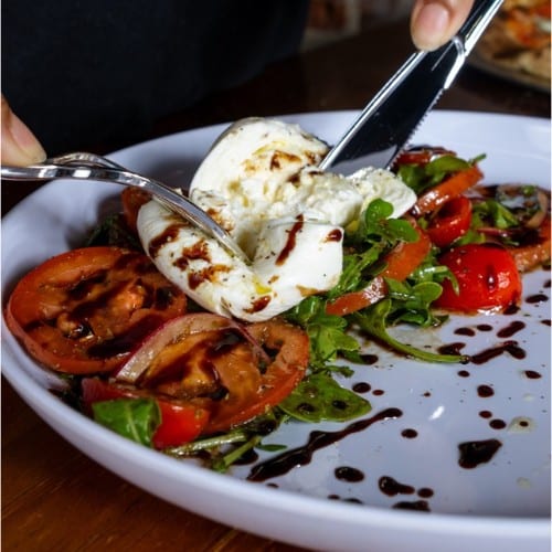 Burrata Caprese Salad.