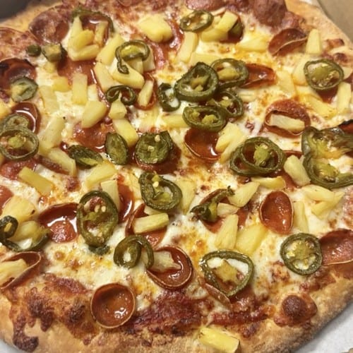 Tropical Heatwave Pizza.