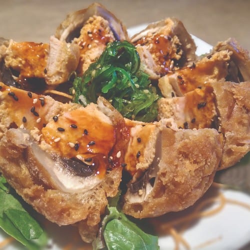 Stuffed Mushroom Caps.