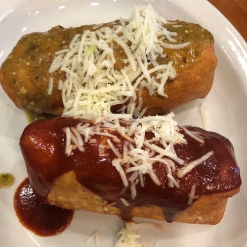 Pollo Asado / Chicken Chimichangas.