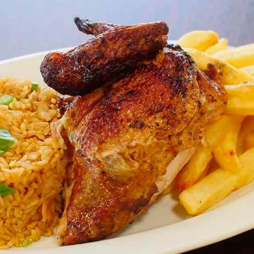1/4 Chicken CHAUFA RICE | FRIES.