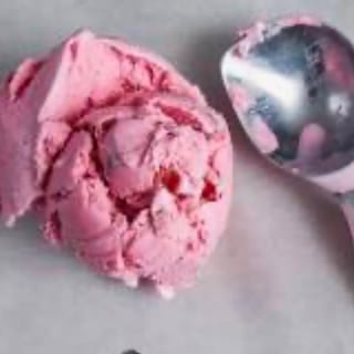 SCOOP OF STRAWBERRY ICE CREAM