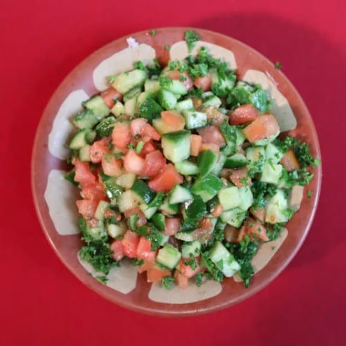 Chopped Arabic Salad سلطة عربية.