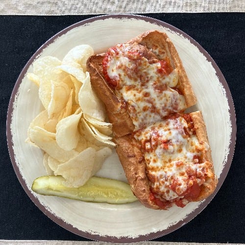 Chicken Parmigiano Hero Sandwich.