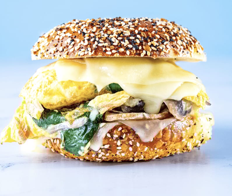 Spinach, Mushroom, & Cheese.