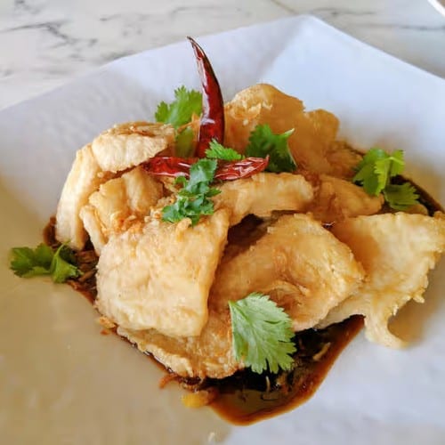 Pla Tod Tamarind or Shrimp.