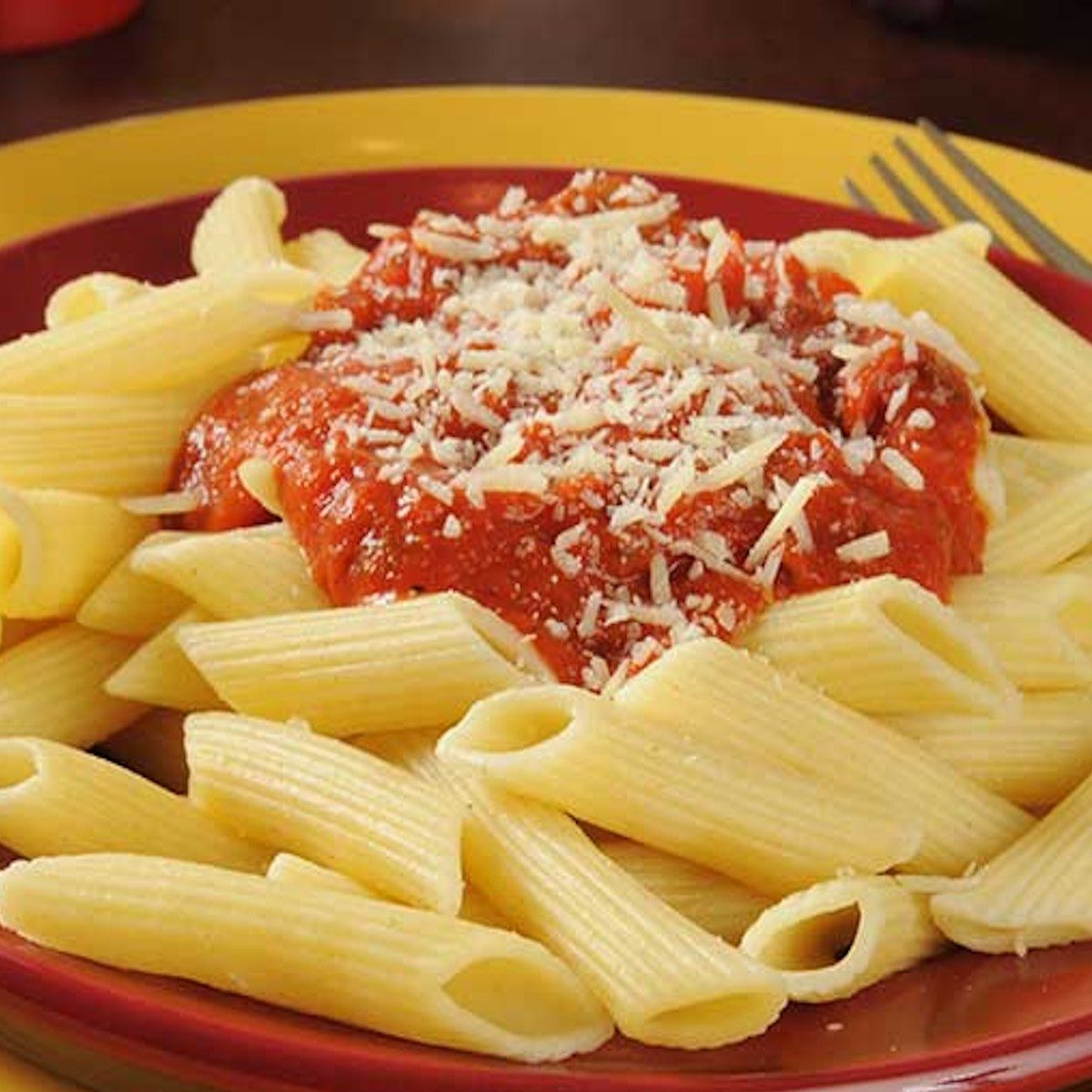 Penne with Marinara.