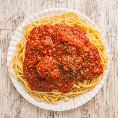Spaghetti Marinara.