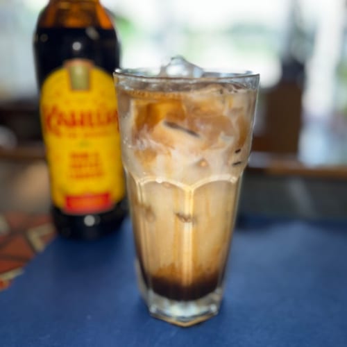 Iced Cafe Con Leche.