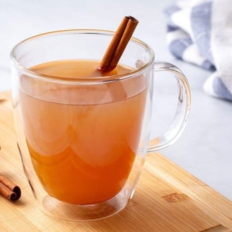 Hot Organic Apple Cider.