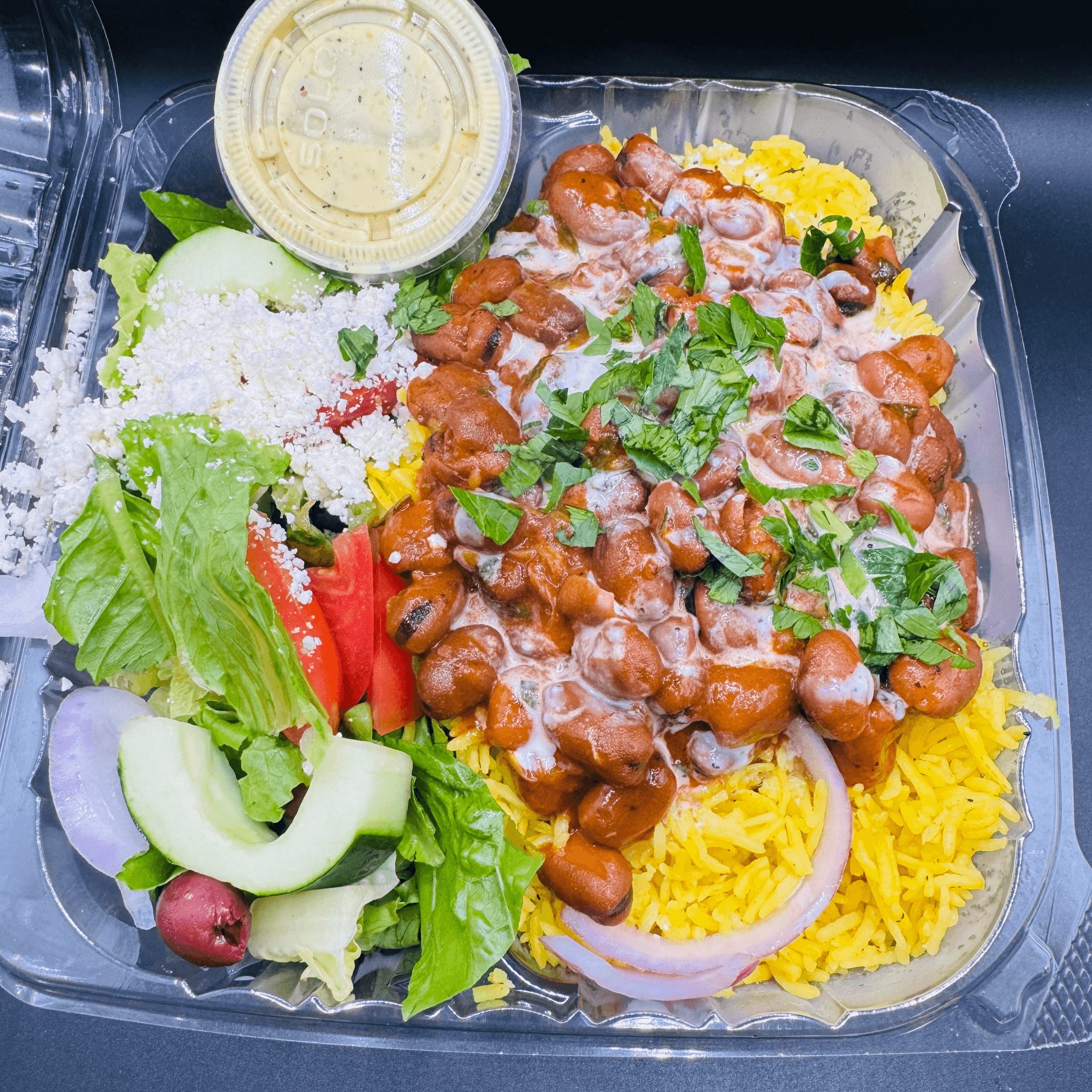 Ful Medames (Fava Bean) Plate.