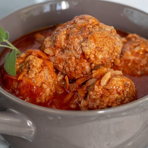 Caldo De Albondigas/ Albondiga Soup.