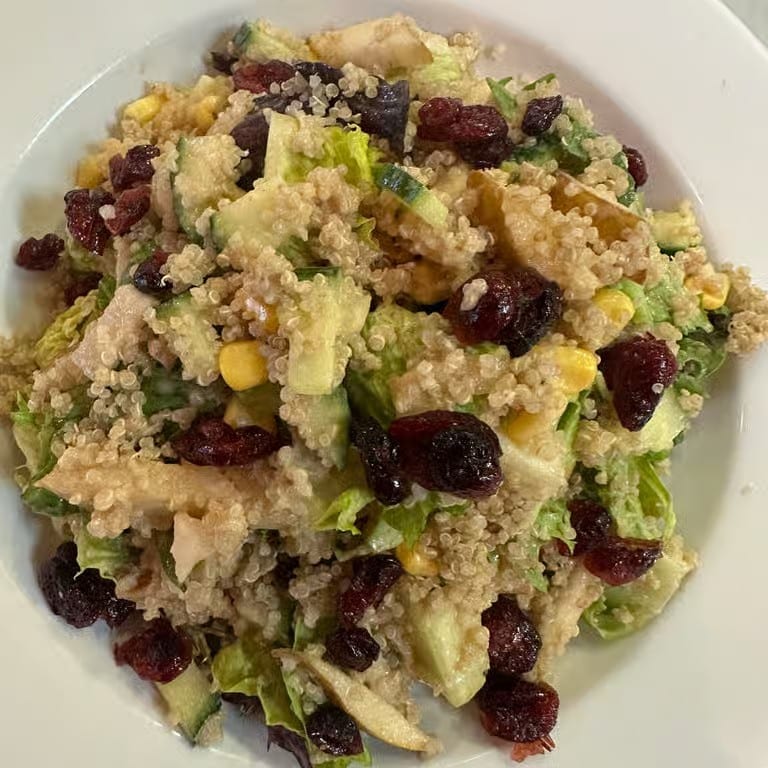 Quinoa pear salad brunch.
