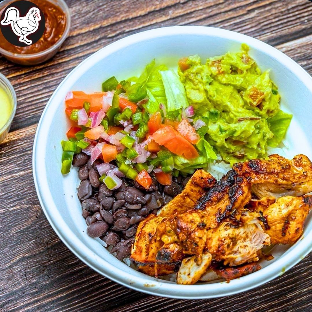 Grilled Adobo Chicken or Steak Bowl.