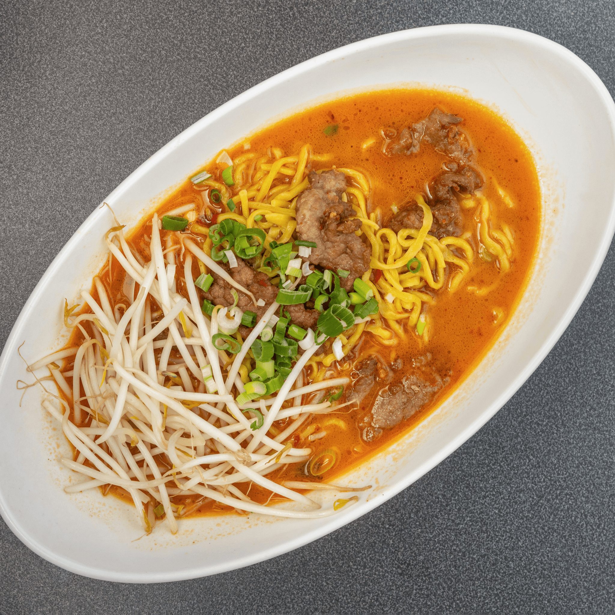 Spicy Miso Beef Ramen Soup.