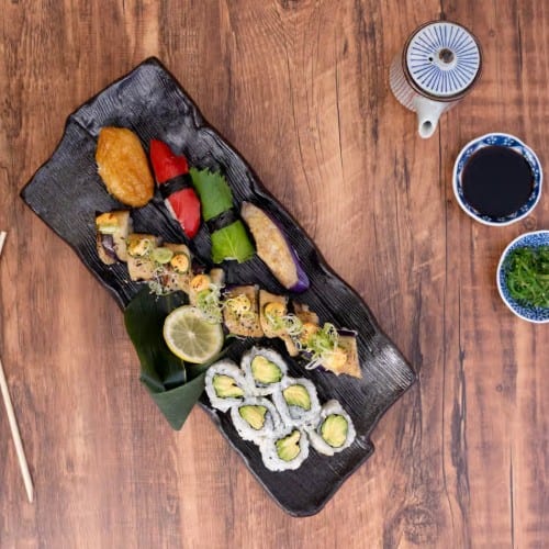 Vegetarian Nigiri & Maki Set.