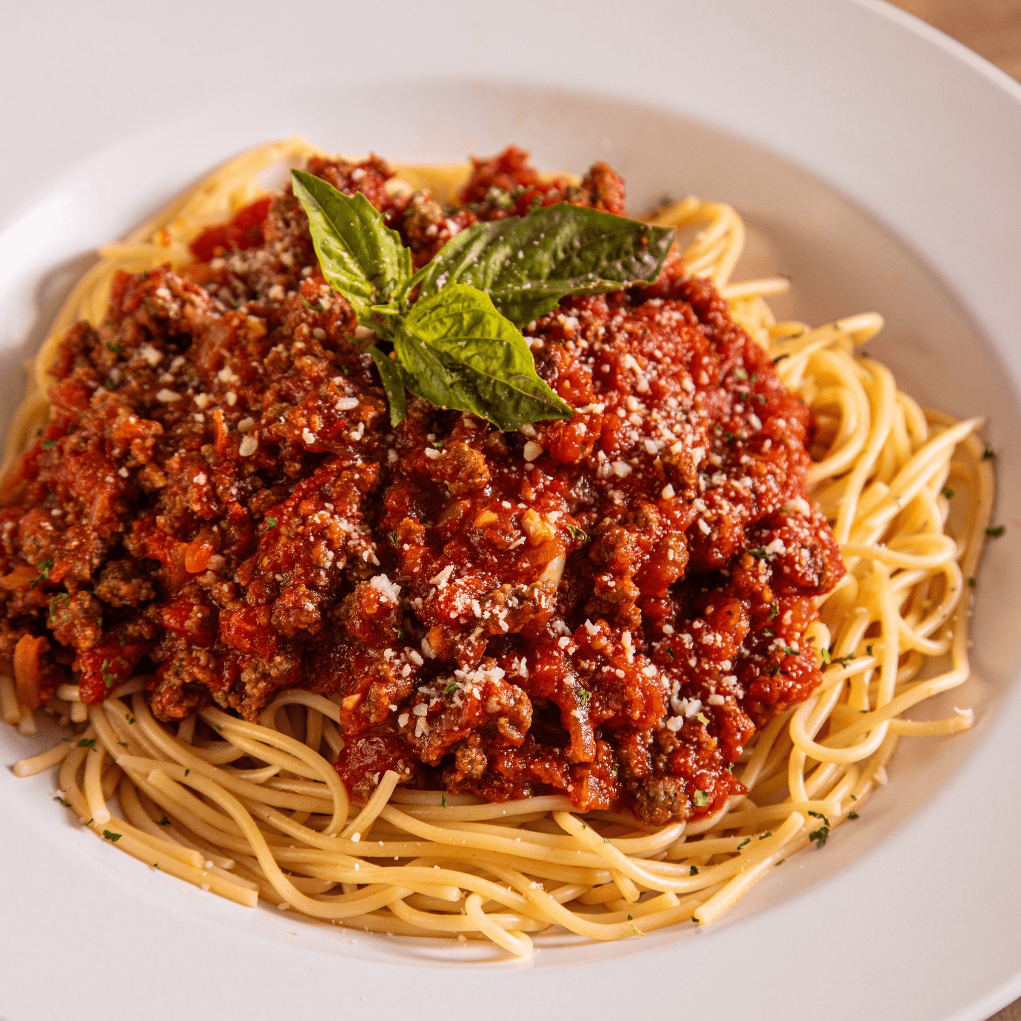 Meat Sauce Pasta Dinner.