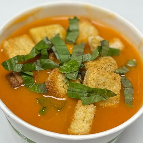 Tomato Basil Soup Bowl.