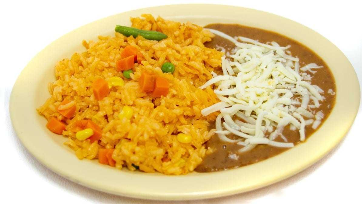 Rice with Beans and Cheese.