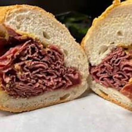Hot Pastrami w/Swiss.