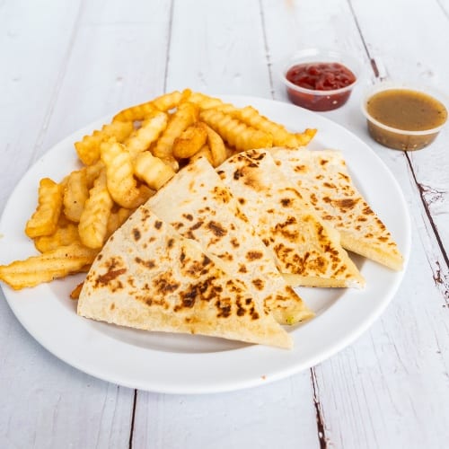 Sm Ch Quesadilla with Fries.