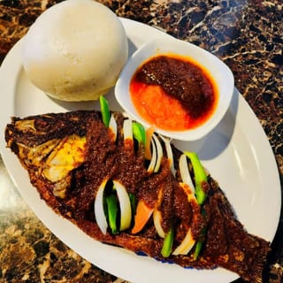 Banku and Tilapia( Full Size)
