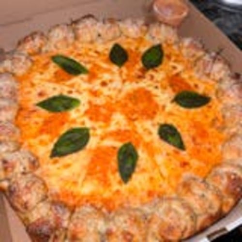 Vodka Sauce Bomb Pizza.