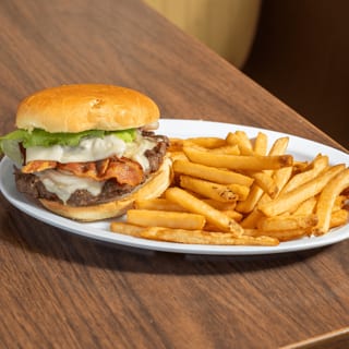 Cheeseburger and French Fries Lunch