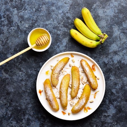 Fried Banana with Honey.