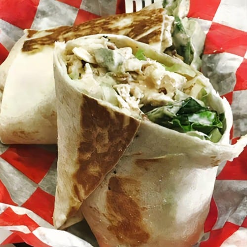Spicy Chicken Tender Wrap.