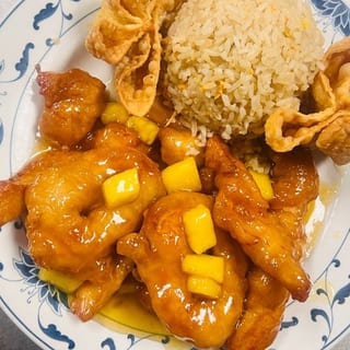 68. Pineapple Chicken and Shrimp (Dinner Special)
