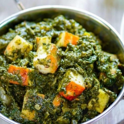 Saag Paneer Curry.