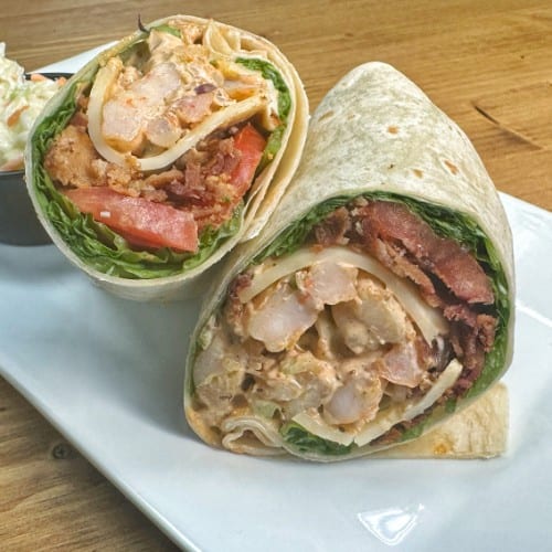Shrimp Salad Club Wrap.