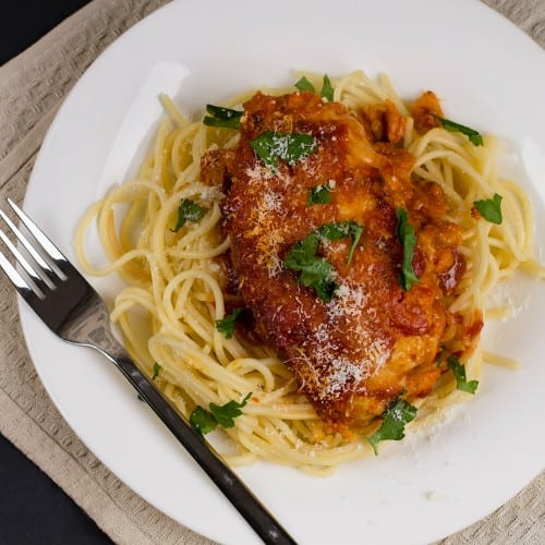 Chicken Parm w/ Pasta  - Family Style Take-Out Specials.