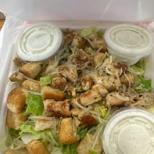 Grilled Chicken Caesar Salad.